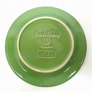 Y200-N37-1000 Emile Henry エミールアンリ 小皿 グリーン 5枚 セット 食器 陶器 プレート 現状品③の画像5