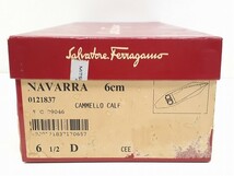 Y281-N37-1057 Salvatore Ferragamo サルバトーレフェラガモ パンプス ガンチーニ ブラウン レディース 6 1/2 D 箱あり 現状品③_画像10