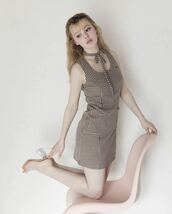 andmary Natalie check mini dress Beige ワンピース　アンドマリー　ベージュ_画像1