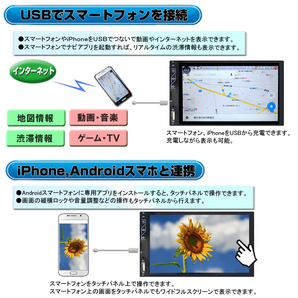 ７インチマルチプレーヤー iPhone CarPlay アンドロイド Android Auto ミラーリング ２DIN  「AG14」の画像2