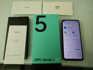 OPPP Reno5 A 6G 128G シルバー・ブラック　お財布携帯　SIMフリー