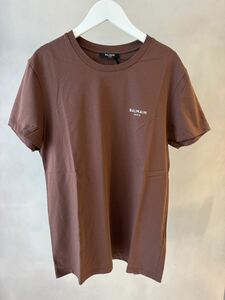 [BALMAIN] Logo футболка Brown