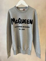 【AlexanderMcQUEEN】ロゴスウェットシャツ　PALE GREY_画像1