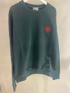 【Family First】Heart Sweatshirt GREEN サイズL