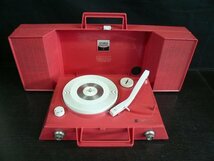 TLD-00242-03 National ナショナル STEREO phonograph ポータブルレコードプレーヤー SF-420C ※ジャンク品_画像1