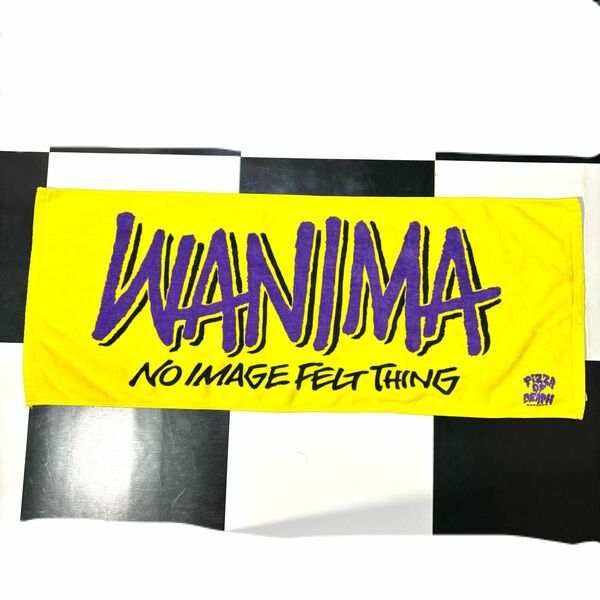 WANIMA ピザロゴ 黄色 紫文字 フェイスタオル ワニマ