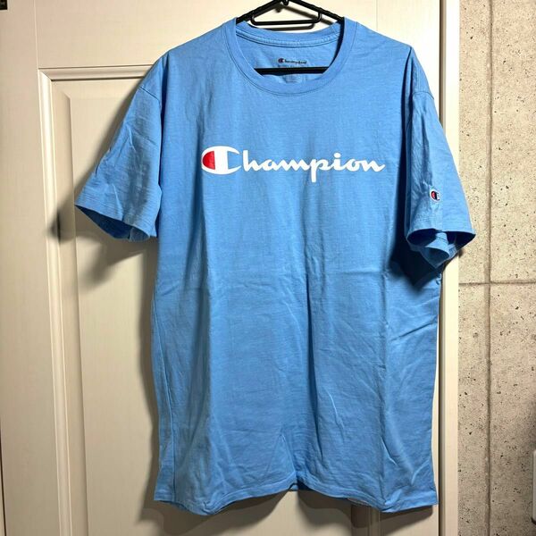 2 チャンピオン 水色 青 半袖Tシャツ Lサイズ champion