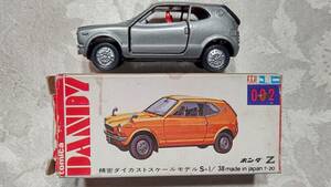 made in japan 1/38 トミカダンディ tomica DANDY 002 HONDA Z ホンダZ シルバー　箱入り