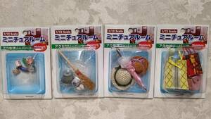 1/12 doll house for mitsuwa model miniature room accessory parts 4 point set ( cup ramen, bucket * broom, hat, bag )