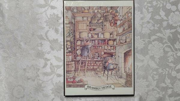 当時物 非売品 ブランブリーヘッジ 野ばらの物語 木製壁掛け（25.5×18.8×1.2㎝）海外秀作絵本の ほるぷ出版 1502-016 Jill Barklem レア
