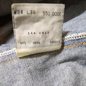 LEVI’S 551ZXX バレンシア工場 W34USA製セルビッチの画像8