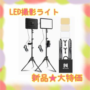 ★新品★ラスト1点★大特価　撮影ライト　LED ビデオライト　調光　調節可能三脚　バッグ付