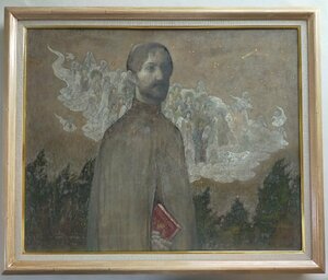 Art hand Auction Authentic work [Umi] Toshiyuki Enoki No. 15 Oratorio Mixed media such as oil painting on canvas, gold leaf seal Collection of Tochigi Prefectural Museum of Art, Shijiazhuang Art Museum (China), etc. Free shipping, painting, oil painting, portrait