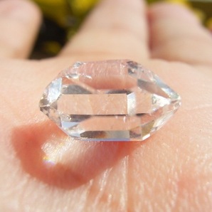 7109 ハーキマーダイヤモンド 超極美美麗10.2mmの超超クリア美透明水晶クリア要件タビュラーの画像6