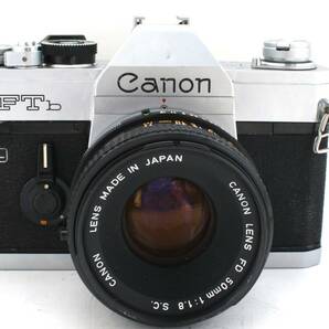 【動作確認済】CANON FTb CANON FD 50mm F1.8 S.C. 大口径 単焦点レンズ フィルム 一眼レフ MF シャッターOK、露出計OK FDマウントの画像3