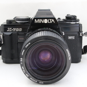 【完動品】MINOLTA NEW X-700 ブラック MD ZOOM 35-70mm F3.5 レンズ付き フィルムカメラ 一眼レフ MF シャッター〇 露出計〇 の画像3