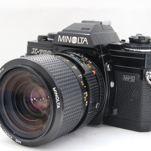 【完動品】MINOLTA NEW X-700 ブラック MD ZOOM 35-70mm F3.5 レンズ付き フィルムカメラ 一眼レフ MF シャッター〇 露出計〇 の画像2