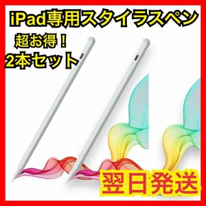 【2本セット】スタイラスペン タッチペン iPad 傾き感知 磁器吸着機能 パームリジェクション 高精度 USB充電 新品未使用 