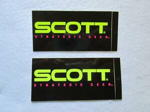 絶版品 SCOTT 当時物 【スコット・STRATEGIG GEAR ステッカー 2枚組SET 】 未使用保管新品