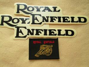 絶版品 ROYAL ENFIELD 英国製・当時物 【ロイヤルエンフィールド・ししゅうワッペン＆ステッカーSET】 クラシック・ビンテージ 未使用新品