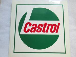 絶版品 Castrol 昭和・当時物 【カストロ ワークス・ビッグステッカー】 汎用 保管新品