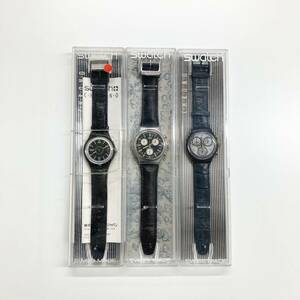 ◇スウォッチ/swatch 高級ライン　3点セット CHRONOGRAPH/22JEWELS/automatic　腕時計　5362 裏スケ 