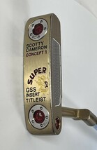 3555-02★Titleist SCOTTYCAMERON タイトリスト スコッティキャメロン CONCEPT1 SUPER GSS INSERT スーパーラット パター 約90ｃｍ_画像1