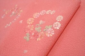 ▲まいど家 X4-04-97 小菊模様 刺繍 ちりめん 洗える半衿 ポリエステル 未使用品