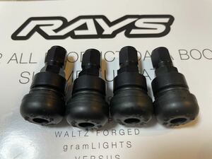 ■■■在庫有りすぐ発送 即納 即決 レイズ 黒 ゴム 特殊エアバルブ 正規品 RAYS 専用 CE28 TE37 TE37SL SE37 ホムラ 4個セット⑥