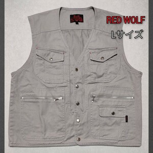 即日発送!! RED WOLF メンズベスト Lサイズ ベージュ