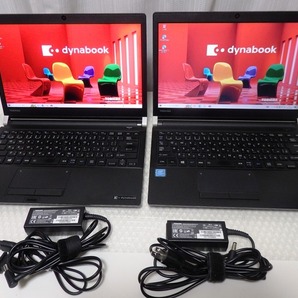 訳あり/２台/7世代 TOSHIBA dynabook RX73/RX33 Core i3-7100U,Celeron 3865U/8GB,4GB/500GB/DVD Multi/WEBカメラ/Windows10 薄型・軽量