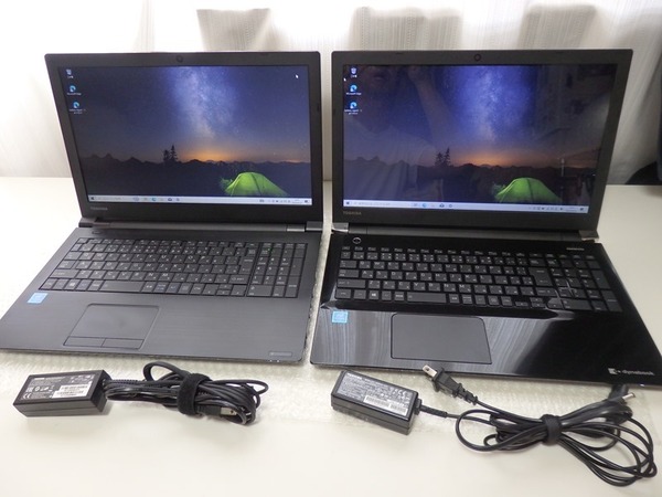 訳あり/２台 TOSHIBA dynabook EZ15/T45 Celeron 3867U,3855U/4GB/500GB/750GB/DVD Multi/WEBカメラ/無線/Windows10 薄型・軽量