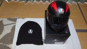 ＡＧＶ バイクヘルメット フルフェイス K1 S WARMUP MATT BLACK/RED (ウォームアップ マットブラック/レッド) XLサイズ (61-62cm)