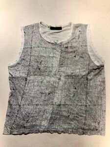 希少品UNDER COVER 04LANGUILDノスリーブTシャツ　コンクリート柄プリント