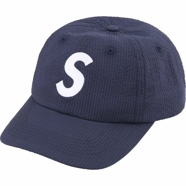 Seersucker S Logo 6-Panel Navy