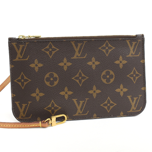 新品同様 ルイヴィトン ポーチ ネヴァーフル用 モノグラム キャンバス ブラウン LOUIS VUITTON