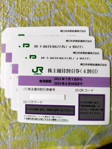 JR東日本株主優待割引券（４割引）４枚組