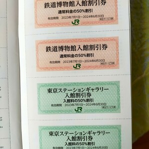 JR東日本 株主サービス券 鉄道博物館50%割引 ベックスコーヒーなどの画像2