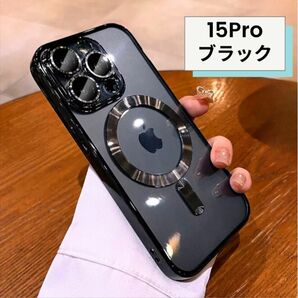 iPhoneケース ケース 15Pro magsafe 耐衝撃 ブラック 黒