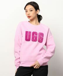 ■UGG 裏起毛 ロゴトレーナー スウェット XSサイズ　ピンク系■