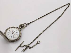 [919] серебряный чистота карманные часы цепь имеется 0.900 печать SILVER серебряный античный коллекция полная масса примерно 107g работа товар 