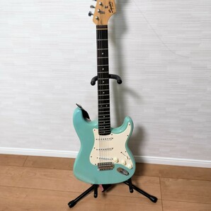 Squier by Fender フェンダー エレキ ギター ストラトキャスター 緑 の画像1