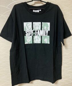 SPY×FAMILY【レディース Lサイズ】半袖 イラストプリント Tシャツ カットソー 黒 アーニャ ヨル ロイド Anya 春夏 ゆったり　