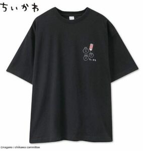 ちいかわ CHIIKAWA Tシャツ【メンズ Мサイズ】黒 ハチワレ 夜食 ゆったり 春夏 半袖 ナガノ キャラクター