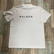 マルボンゴルフ MALBON GOLF 　シャツ　モックネック　半袖　白色　白_画像4