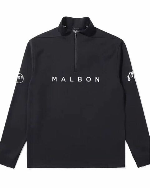 マルボンゴルフ MALBON GOLF 　ゴルフウエア　ジップ　ゴルフ　ブラック　l