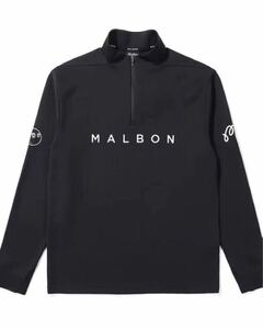 マルボンゴルフ MALBON GOLF 　ゴルフウエア　ジップ　ゴルフ　ブラック　M