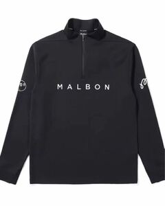 マルボンゴルフ MALBON GOLF 　ゴルフウエア　ジップ　ゴルフ　ブラック　L