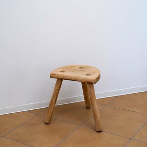 French Solid Milking Stool B / France / 1960s 家具 インテリア ヴィンテージ フランス