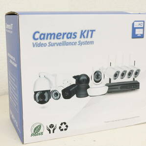 【未使用/開封済】Jennov ワイヤレス防犯カメラ Cameras KIT Video Surveillance System K4-A55WM55A-V76-1 13J236の画像1
